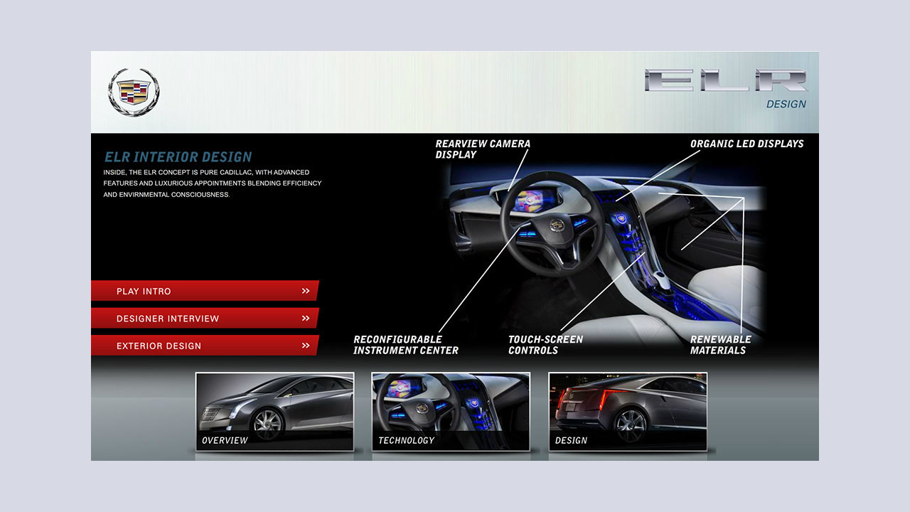 Cadillac ELR Kiosk – Design