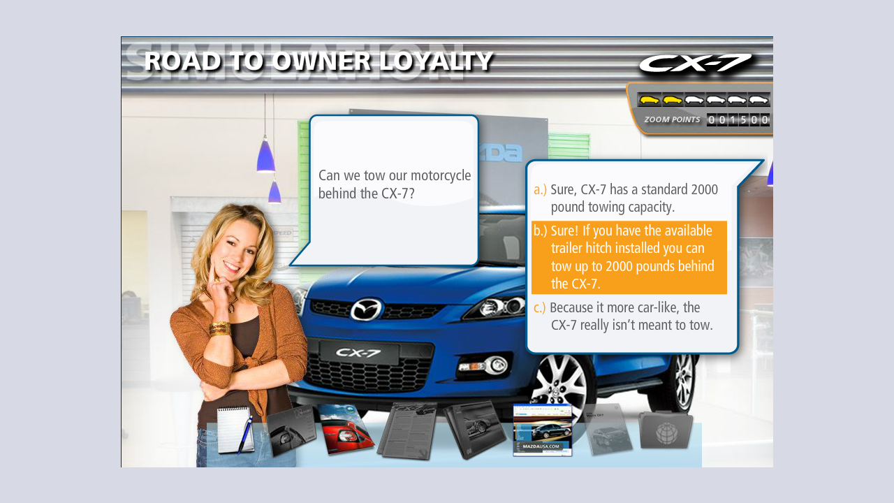 Mazda Sales WBT – CX-7 Simulation