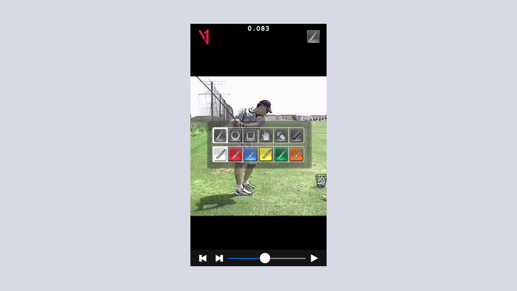 V1 Sports Golf App – Telestrator